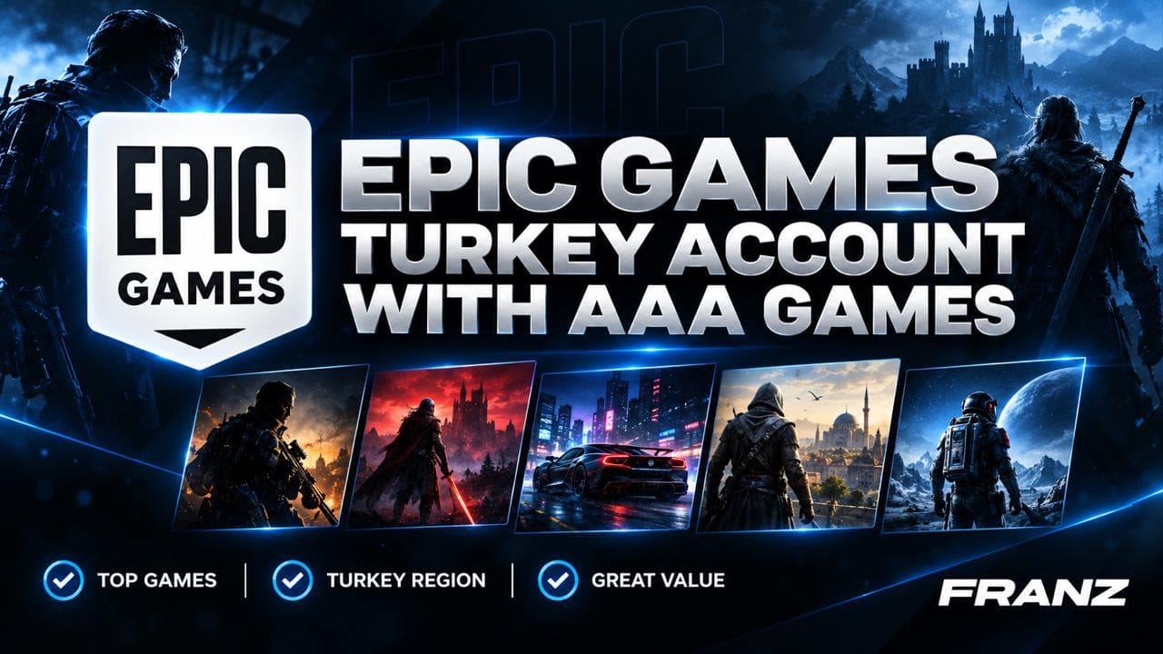 Epic Games Turkey account with AAA games